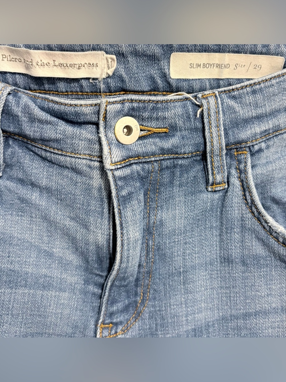 Anthropologie Pilcro and the Letterpress embroidered slim boyfriend jeans 29 - Picture 4 of 7
